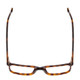 Top View of Ernest Hemingway H4866 Designer Reading Eye Glasses with Custom Cut Powered Lenses in Brown Amber Tortoise/Silver Accent Unisex Cateye Full Rim Acetate 51 mm