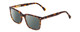 Profile View of Ernest Hemingway H4866 Designer Polarized Sunglasses with Custom Cut Smoke Grey Lenses in Brown Amber Tortoise/Silver Accent Unisex Cateye Full Rim Acetate 51 mm