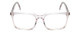 Front View of Ernest Hemingway H4866 Designer Reading Eye Glasses with Custom Cut Powered Lenses in Clear Crystal/Silver Glitter Accent Unisex Cateye Full Rim Acetate 51 mm