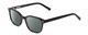 Profile View of Ernest Hemingway H4867 Designer Polarized Sunglasses with Custom Cut Smoke Grey Lenses in Gloss Black/Silver Accents Unisex Cateye Full Rim Acetate 50 mm