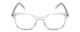 Front View of Ernest Hemingway H4867 Designer Reading Eye Glasses with Custom Cut Powered Lenses in Clear Crystal/Silver Glitter Accent Unisex Cateye Full Rim Acetate 50 mm