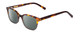 Profile View of Ernest Hemingway H4867 Designer Polarized Sunglasses with Custom Cut Smoke Grey Lenses in Tortoise Havana Brown Amber/Grey Fade/Silver Accent Unisex Cateye Full Rim Acetate 50 mm