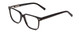 Profile View of Ernest Hemingway H4868 Designer Blue Light Blocking Eyeglasses in Gloss Black/Silver Accents Unisex Cateye Full Rim Acetate 52 mm