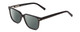 Profile View of Ernest Hemingway H4868 Designer Polarized Sunglasses with Custom Cut Smoke Grey Lenses in Gloss Black/Silver Accents Unisex Cateye Full Rim Acetate 52 mm