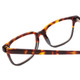 Close Up View of Ernest Hemingway H4868 Designer Reading Eye Glasses with Custom Cut Powered Lenses in Tortoise Havana Brown Amber/Grey Fade/Silver Accent Unisex Cateye Full Rim Acetate 52 mm