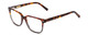 Profile View of Ernest Hemingway H4868 Designer Reading Eye Glasses with Custom Cut Powered Lenses in Tortoise Havana Brown Amber/Grey Fade/Silver Accent Unisex Cateye Full Rim Acetate 52 mm