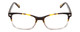 Front View of Ernest Hemingway H4869 Designer Reading Eye Glasses with Custom Cut Powered Lenses in Brown Amber Tortoise Havana/Clear Crystal Fade/Silver Accent Unisex Cateye Full Rim Acetate 53 mm