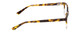 Side View of Ernest Hemingway H4869 Designer Progressive Lens Blue Light Blocking Eyeglasses in Brown Amber Tortoise Havana/Clear Crystal Fade/Silver Accent Unisex Cateye Full Rim Acetate 53 mm