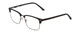 Profile View of Ernest Hemingway 4870 Unisex Cateye Semi-Rimless Eyeglasses Black/Gun Metal 53mm