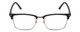 Front View of Ernest Hemingway 4870 Unisex Cateye Semi-Rimless Eyeglasses Black/Gun Metal 53mm