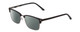 Profile View of Ernest Hemingway H4870 Designer Polarized Sunglasses with Custom Cut Smoke Grey Lenses in Matte Black/Shiny Gun Metal Unisex Cateye Full Rim Acetate 53 mm