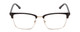 Front View of Ernest Hemingway H4870 Designer Reading Eye Glasses with Custom Cut Powered Lenses in Shiny Black/Silver Unisex Cateye Full Rim Acetate 53 mm