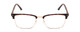 Front View of Ernest Hemingway H4870 Unisex Cateye Semi-Rimless Eyeglasses Brown Tortoise 53mm