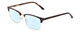 Profile View of Ernest Hemingway H4870 Designer Progressive Lens Blue Light Blocking Eyeglasses in Shiny Brown Auburn Tortoise Havana/Gold Unisex Cateye Full Rim Acetate 53 mm