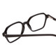 Close Up View of Ernest Hemingway 4872 Unisex Square Eyeglasses in Gloss Black/Silver Accent 50mm