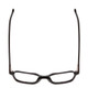 Top View of Ernest Hemingway H4872 Designer Reading Eye Glasses with Custom Cut Powered Lenses in Gloss Black/Silver Accents Unisex Square Full Rim Acetate 50 mm