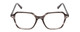 Front View of Ernest Hemingway H4872 Designer Reading Eye Glasses with Custom Cut Powered Lenses in Smoke Grey Crystal Tortoise Havana/Silver Accent Unisex Square Full Rim Acetate 50 mm