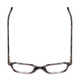 Top View of Ernest Hemingway H4872 Designer Reading Eye Glasses with Custom Cut Powered Lenses in Smoke Grey Crystal Tortoise Havana/Silver Accent Unisex Square Full Rim Acetate 50 mm