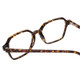 Close Up View of Ernest Hemingway H4872 Designer Reading Eye Glasses with Custom Cut Powered Lenses in Brown Amber Tortoise Havana/Silver Accent Unisex Square Full Rim Acetate 50 mm