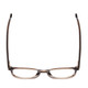 Top View of Ernest Hemingway H4873 Designer Reading Eye Glasses with Custom Cut Powered Lenses in Brown Fade Unisex Cateye Full Rim Acetate 51 mm