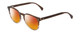 Profile View of Ernest Hemingway H4873 Designer Polarized Sunglasses with Custom Cut Red Mirror Lenses in Brown Fade Unisex Cateye Full Rim Acetate 51 mm