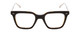 Front View of Ernest Hemingway H4875 Designer Reading Eye Glasses with Custom Cut Powered Lenses in Gloss Black Amber Brown Tortoise Havana Layered/Patterned Gold Accent Unisex Cateye Full Rim Acetate 48 mm