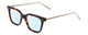 Profile View of Ernest Hemingway H4875 Designer Blue Light Blocking Eyeglasses in Gloss Auburn Brown Tortoise Havana/Patterned Gold Accent Unisex Cateye Full Rim Acetate 48 mm