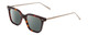 Profile View of Ernest Hemingway H4875 Designer Polarized Sunglasses with Custom Cut Smoke Grey Lenses in Gloss Auburn Brown Tortoise Havana/Patterned Gold Accent Unisex Cateye Full Rim Acetate 48 mm