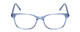 Front View of Ernest Hemingway 4876 Unisex Cateye Eyeglasses in Shiny Blue Crystal/Silver 53mm