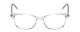 Front View of Ernest Hemingway 4876 Unisex Cateye Eyeglasses Clear Crystal/Silver Accents 53mm