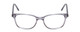 Front View of Ernest Hemingway 4876 Unisex Cateye Eyeglasses in Light Grey Crystal/Silver 53mm