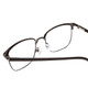 Close Up View of Ernest Hemingway 4890 Unisex Cateye Semi-Rimless Eyeglasses Black/Gun Metal 53mm