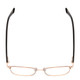 Top View of Ernest Hemingway H4890 Unisex Cateye Semi-Rimless Eyeglasses in Black/Gold 53mm