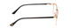 Side View of Ernest Hemingway H4890 Unisex Cateye Semi-Rimless Eyeglasses in Black/Gold 53mm