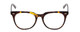 Front View of Ernest Hemingway H4900 Designer Reading Eye Glasses with Custom Cut Powered Lenses in Gloss Brown Amber Tortoise Havana/Silver Accents Unisex Cateye Full Rim Acetate 52 mm