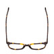 Top View of Ernest Hemingway H4900 Designer Reading Eye Glasses with Custom Cut Powered Lenses in Gloss Brown Amber Tortoise Havana/Silver Accents Unisex Cateye Full Rim Acetate 52 mm