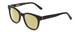 Profile View of Ernest Hemingway H4901 Designer Polarized Reading Sunglasses with Custom Cut Powered Sun Flower Yellow Lenses in Gloss Black Ladies Cateye Full Rim Acetate 51 mm