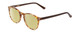 Profile View of Ernest Hemingway H4903 Designer Polarized Reading Sunglasses with Custom Cut Powered Sun Flower Yellow Lenses in Demi-Tortoise Havana Brown Ladies Cateye Full Rim Acetate 49 mm