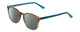 Profile View of Ernest Hemingway H4903 Designer Polarized Sunglasses with Custom Cut Smoke Grey Lenses in Demi-Tortoise Havana Blue Ladies Cateye Full Rim Acetate 49 mm