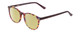 Profile View of Ernest Hemingway H4903 Designer Polarized Reading Sunglasses with Custom Cut Powered Sun Flower Yellow Lenses in Demi-Tortoise Havana Mauve Purple Ladies Cateye Full Rim Acetate 49 mm