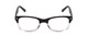 Front View of Ernest Hemingway H4906 Unisex Cateye Eyeglasses Black Crystal/Silver Studs 51 mm