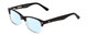 Profile View of Ernest Hemingway H4906 Designer Blue Light Blocking Eyeglasses in Gloss Black Clear Crystal 2 Tone/Silver Studs Unisex Cateye Full Rim Acetate 51 mm