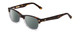 Profile View of Ernest Hemingway H4906 Designer Polarized Sunglasses with Custom Cut Smoke Grey Lenses in Auburn Brown Tortoise Havana Clear Crystal 2 Tone/Gold Studs Unisex Cateye Full Rim Acetate 51 mm