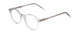 Profile View of Ernest Hemingway H4907 Ladies Round Acetate Designer Eyeglasses in Crystal 48 mm