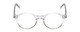 Front View of Ernest Hemingway H4907 Designer Reading Eye Glasses with Custom Cut Powered Lenses in Clear Crystal Ladies Round Full Rim Acetate 48 mm