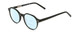 Profile View of Ernest Hemingway H4907 Designer Progressive Lens Blue Light Blocking Eyeglasses in Jade Green Ladies Round Full Rim Acetate 48 mm
