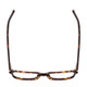 Top View of Ernest Hemingway H4910 Designer Reading Eye Glasses with Custom Cut Powered Lenses in Gloss Amber Brown Tortoise Havana/Gold Accents Unisex Rectangle Full Rim Acetate 51 mm