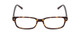 Front View of Ernest Hemingway H4910 Designer Single Vision Prescription Rx Eyeglasses in Gloss Amber Brown Tortoise Havana/Gold Accents Unisex Rectangle Full Rim Acetate 51 mm