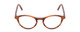 Front View of Ernest Hemingway H4912 Designer Reading Eye Glasses with Custom Cut Powered Lenses in Blonde Amber Brown Marbled Lines/Silver Accents Unisex Round Full Rim Acetate 47 mm