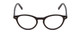 Front View of Ernest Hemingway 4912 Unisex Round Eyeglasses in Gloss Black/Silver Accents 47mm